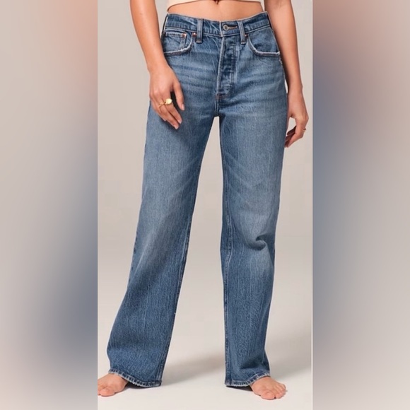 Abercrombie & Fitch Denim - Abercrombie & Fitch Curve Love The 90s Low Rise Baggy Jeans